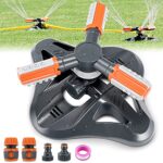 Tencoz Arroseur de Jardin, Arroseur de Pelouse, Système d'Irrigation d’arrosage de Pelouse, Arroseur Rotatif à 360°pour Pelouse, Arroseur pour Cour, Pelouse, Enfants et Jardin