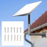 banapoy Kit de Montage Internet Starlink Satellite, Support de Toit sur Poteau Mural Starlink, Support Mural Long Starlink, Support de Montage D'antenne Rectangulaire J pour Starlink V2