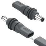 CERRXIAN Lot de 2 adaptateurs d'alimentation USB C vers DC 5,5 mm x 2,1 mm pour Starlink Mini, PD100W USB C Femelle vers connecteur mâle DC5521, câble étanche de Remplacement Starlink Mini