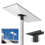 Justech Adaptateur de Tuyau Starlink Gen 3 Kit de Montage de l’adaptateur Poteau 360 ° Rotation 20 ° Inclinaison Alliage d’aluminium pour Starlink Standard Dish, V3 Béquille Dishy 25 mm-53 mm