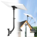 Kit de Montage Réglable Compatible avec Starlink Gen 3, Support Mural Long pour Kit Internet Starlink, Support de Toit Starlink avec Adaptateur de Tuyau Starlink Gen 3 pour Gen 3/V3