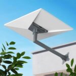 Starlink V3 Mount, Starlink V3 Support de toit vertical Starlink Gen 3 avec adaptateur de montage Starlink Gen 3 Dishy, support mural Starlink à angle vertical Gen 3, Starlink V3 Support (Long)